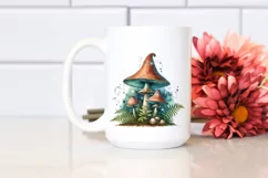 Magical Mushroom Watercolor Splash PNG Product Image 2