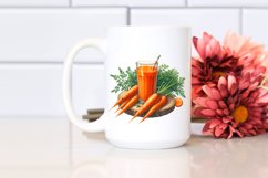 Watercolor Carrot Juice Clipart Product Image 2