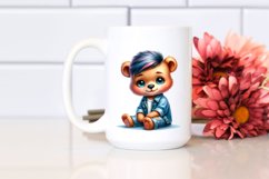 Vibrant Baby Bear with Cool Haircut PNG Product Image 2