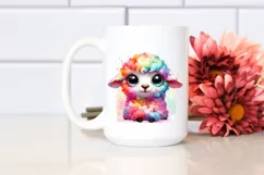 Colorful Baby Lamb | Crazy Eyes Clipart Product Image 2