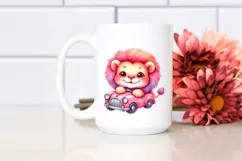Colorful Baby Lion Resting Baby Car Product Image 2
