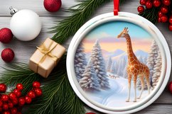 Round Christmas Ornament Sublimation|Clipart Product Image 2