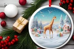 Round Christmas Ornament Sublimation|Clipart Product Image 2