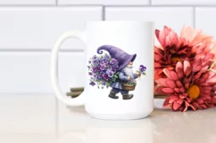 detailed Violet Bouquet Watercolor Clipart Product Image 2
