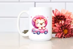 Colorful Baby Lion Resting Baby Car Product Image 2