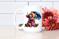 Vibrant Baby Highlandcow with Cool Haircut PNG Product Image 2