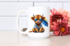 Vibrant Baby Highlandcow with Cool Haircut PNG Product Image 2
