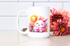 Vibrant Pink-ish Cute Rabbit Clipart Product Image 2