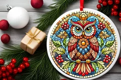 Round Christmas Ornament Sublimation|Clipart Product Image 2
