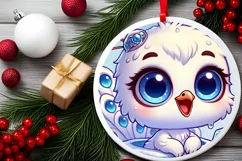 Round Christmas Ornament Sublimation|Clipart Product Image 1