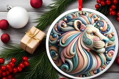 Round Christmas Ornament Sublimation|Clipart Product Image 2