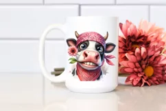 Expressive Watercolor Cow with Bandana | Sublimation | Product Image 2