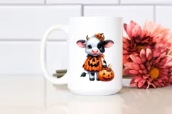 Vibrant Cute Baby Cow Halloween | Clipart Product Image 2
