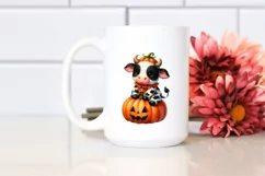 Vibrant Cute Baby Cow Halloween | Clipart Product Image 2