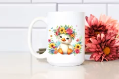 Cartoon-Style Sitting Duck Flower Crown | Clipart Product Image 2
