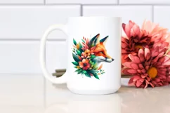 Abstract Vibrant Watercolor Fox, Transparent PNG Product Image 2
