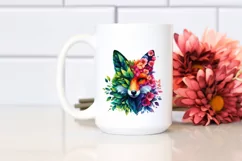 Abstract Vibrant Watercolor Fox, Transparent PNG Product Image 2