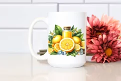 Watercolor Lemon Juice Clipart Product Image 2