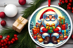 Round Christmass Ornament PNG Product Image 2
