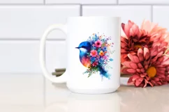 Flower Bird Abstract | Watercolor Clipart Product Image 2