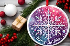 Round Christmas Ornament Sublimation|Clipart Product Image 2