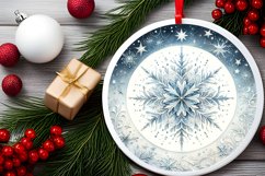 Round Christmas Ornament Sublimation|Clipart Product Image 2