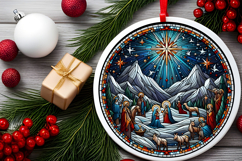 Round Christmass Ornament PNG Product Image 2