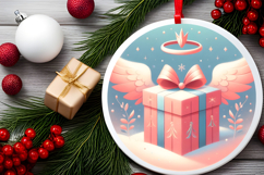 Round Christmass Ornament PNG Product Image 2