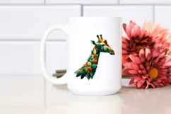 Abstract Vibrant Watercolor Giraffe, Transparent PNG Product Image 2