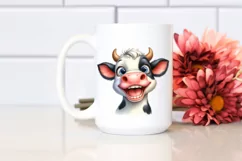 Cow Excited Funny Cow Portrait with Big Teeth | Sublimation Product Image 2