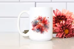 Colorful Redish Watercolor Particles Glitery | Clipart Product Image 2