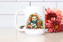 Baby Lion Vegetable Basket Clipart Product Image 2