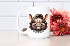 Detailed Rhino Smiling | Sublimation | Clipart Product Image 2