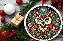 Round Christmas Ornament Sublimation|Clipart Product Image 1