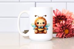 Vibrant Colorful Old Plush Bee | Sublimation | Clipart Product Image 2