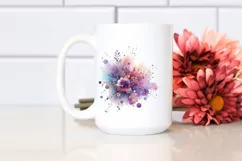 Colorful Purple Watercolor Background | Clipart Product Image 2