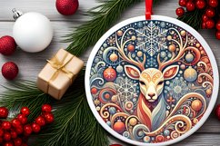 Round Christmas Ornament Sublimation|Clipart Product Image 2