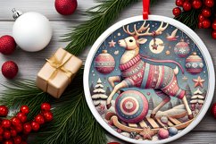 Round Christmas Ornament Sublimation|Clipart Product Image 2