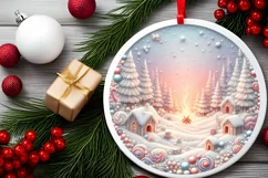 Pastel Christmas Scene Made of Molten Candy Product Image 2