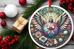 Round Christmas Ornament Sublimation|Clipart Product Image 2