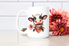 Cow Enthusiastic Cow Portrait with Large Goofy Smile | Product Image 2