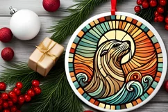 Round Christmas Ornament Sublimation|Clipart Product Image 1