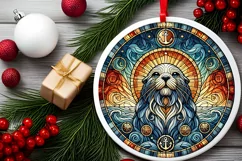 Round Christmas Ornament Sublimation|Clipart Product Image 1