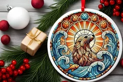 Round Christmas Ornament Sublimation|Clipart Product Image 1