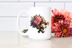 Digital Painting of Gnome with Rhododendron Bouquet Product Image 2