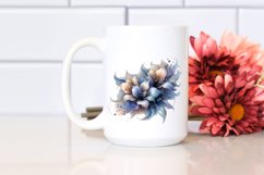 Abstract Pastel Lobelia with Metallic Inserts | Clipart Product Image 2