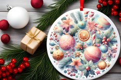 Round Christmas Ornament Sublimation|Clipart Product Image 2