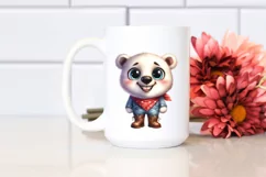 Polar Bear Big Eyes Standing Up Human Like Cowboy Boots Product Image 2