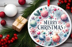 Round Christmas Ornament Sublimation|Clipart Product Image 2