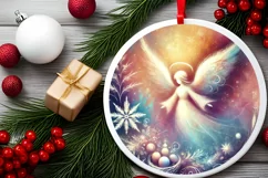 Round Christmas Ornament Sublimation|Clipart Product Image 1